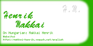 henrik makkai business card